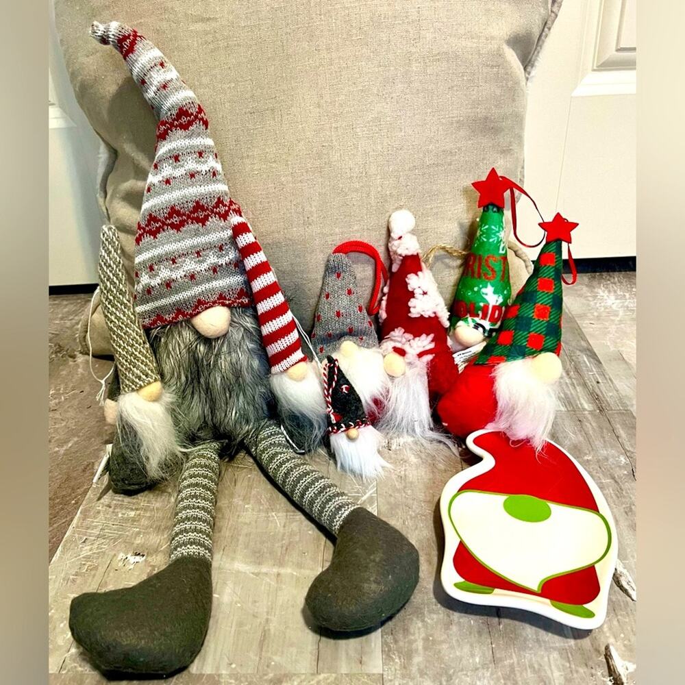 Christmas gnome ornament and decor bundle